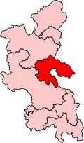 A medium constituency stretching from the centre to the southwest of the county.