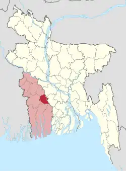 Location of Narail District in Bangladesh