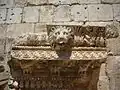 The lion head motif is a recurring architectural element in the great temple of Baalbek