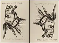 French caricature of Napoleon III, 1870