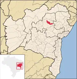 Location in Bahia