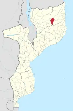 District location in Mozambique