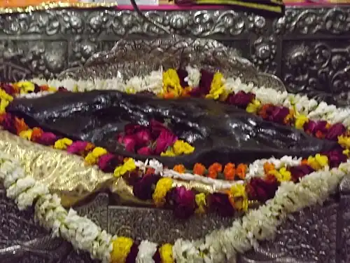 Giriraj Shila inside Radha Damodar temple