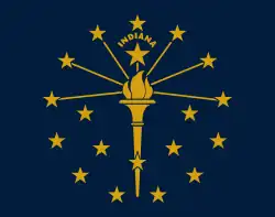 Banner of Indiana before standardization, (May 17, 1917 – 1955)