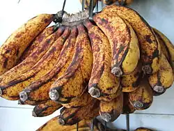 A non-desirable enzymatic browning reaction is involved in the formation of brown spots on the peel of bananas.