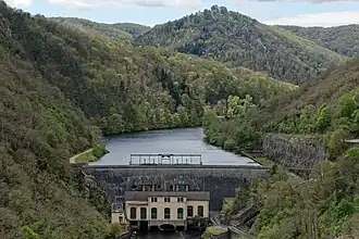 The Queuille dam in Vitrac