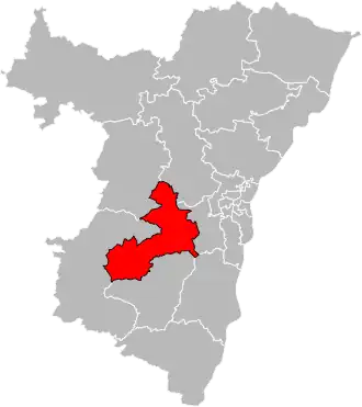 Situation of the canton of Molsheim in the department of Bas-Rhin