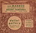 Basil Marros exhibit 1947 promotional card