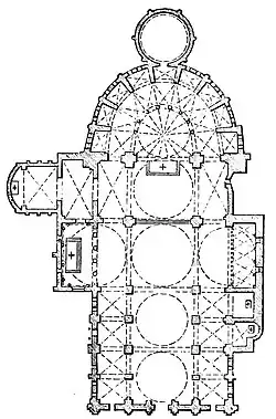 Floor plan of the Basilica of Saint Anthony of Padua