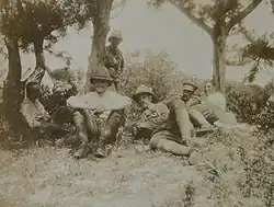 Battalion Training at Tucker's Town Bermuda of the 3rd Battalion Royal Fusiliers, wearing lightweight khaki drills, intended as a warm climate uniform, as a summer uniform