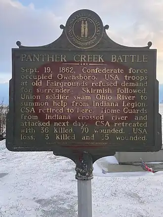 Battle of Panther Creek Historical Marker (January 2025)