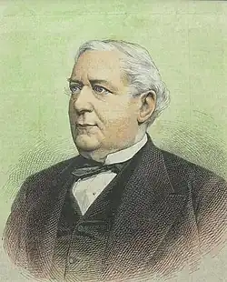 A colored drawing of Bernhard Ernst von Bülow
