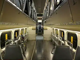 Caltrain gallery car, looking towards vestibule