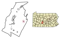 Location of Williamsburg in Blair County, Pennsylvania.