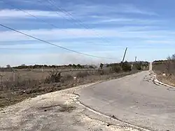 Smoke coming from the Louis René Barrera Indiangrass Wildlife Sanctuary seen from Blue Bluff Road after a prescribed burn