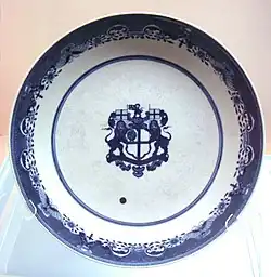 Blue and white export plate, Jingdezhen, Qing Qianlong (1736–1795)