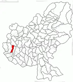Location in Mureș County