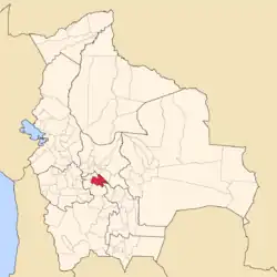 Location of the Charcas Province within Bolivia