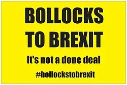 Bollocks to Brexit. It's not a done deal.