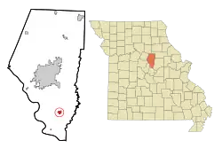 Location of Ashland, Missouri