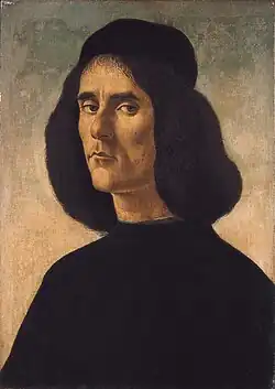 Portrait of Michael Marullus by Sandro Botticelli in about 1496.[1]