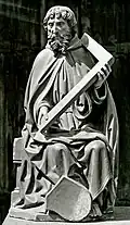 Heinrich Brabender [de], Saint Thomas, c. 1500, St. Dionysius Church, Rheine, Germany