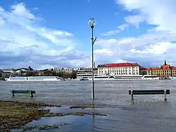 Bratislava does not usually suffer major floods, but the Danube sometimes overflows its right bank.