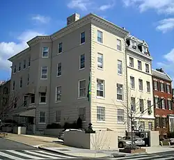 A building in a city