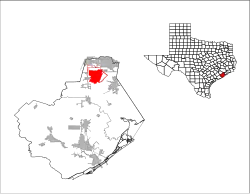 Location of Manvel, Texas