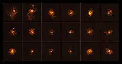 Bright halos around 18 distant quasars[53]