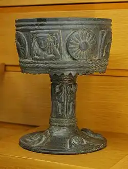 Etruscan bucchero "chalice", early 6th century BC
