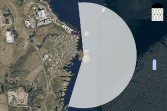 The light of the Buchan Ness lighthouse