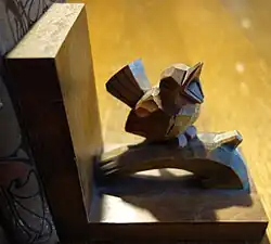 Hand-carved bookend depicting a bird (around 1930)