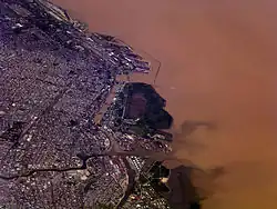 View of central Buenos Aires from the air.