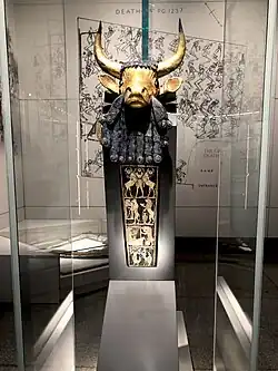 Image 11The Bull Headed Lyre of Ur, found in the Royal Cemetery at Ur, is the best known of the ancient Lyres of Ur (from History of music)