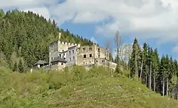 The Lichtenegg castle ruins in Wartberg in the Mürztal in Styria.