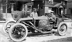 Bob Burman's Keeton racer photo taken by George L Mooney in 1913