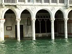 Canal entrance during a flood