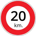 Speed limit 20 km/h