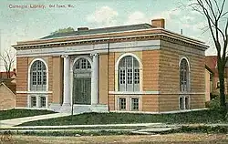 Carnegie Library, Old Town, Maine, completed 1904.