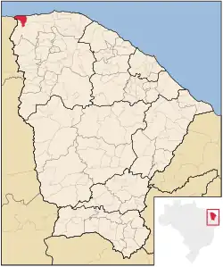 Location of Barroquinha in Ceará
