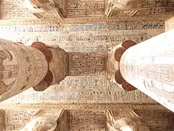 Restored ceiling of the Temple of Hathor (photographed 2011)