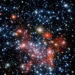 The central parts of the Milky Way, as observed in the near-infrared with the NACO instrument on ESO's Very Large Telescope