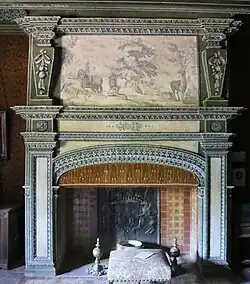 Decorated fireplace