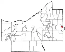 Location of Chagrin Falls Township in Cuyahoga County