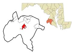 Location of La Plata, Maryland