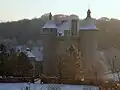 Villemonteix Castle in winter