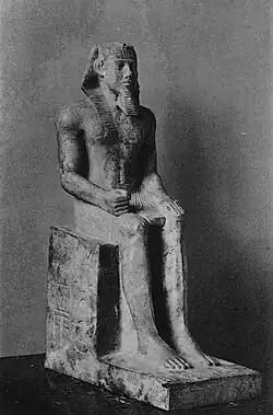 Statue of Khafre from Memphis, now in the Egyptian Museum, Cairo (CG 41)