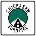 Chickasaw Turnpike marker