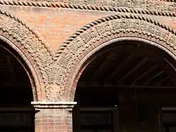 Terracotta arches of the cloister